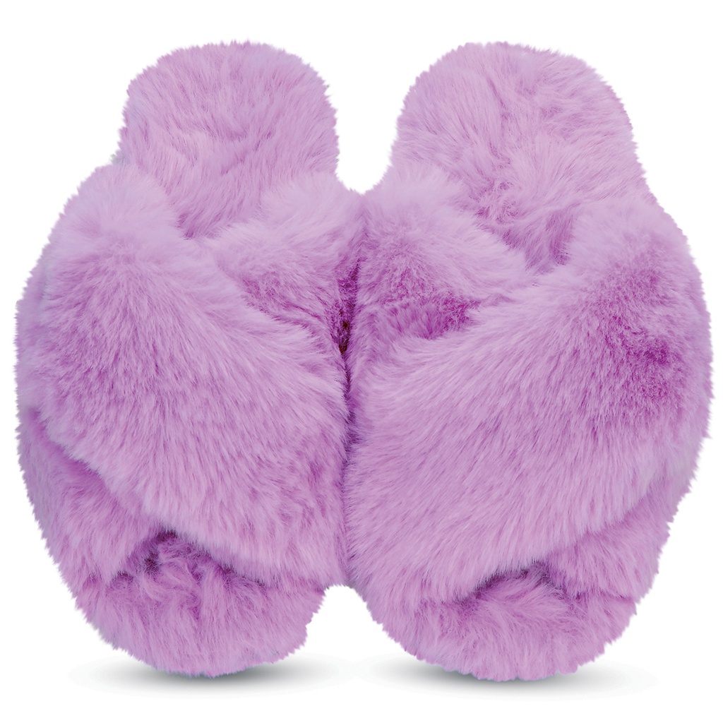 Furry discount crossover slippers